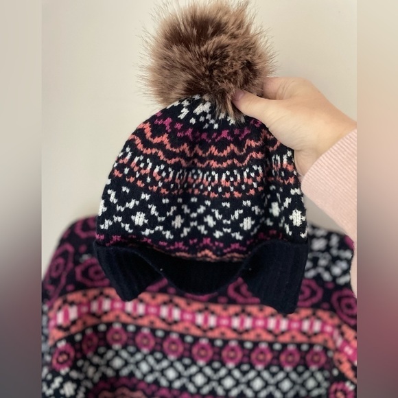 Cupcakes & Cashmere Fair Isle Cardigan and Hat Set Size XS NWT - Picture 7 of 10